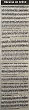 L’article « Ukraine en brève » (Fraternité Matin, 11 avril 2022)