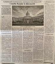 L’article « Potentialités touristiques, sciences et technologies / L’autre Russie à découvrir » (L’Inter, 22 juin 2022)